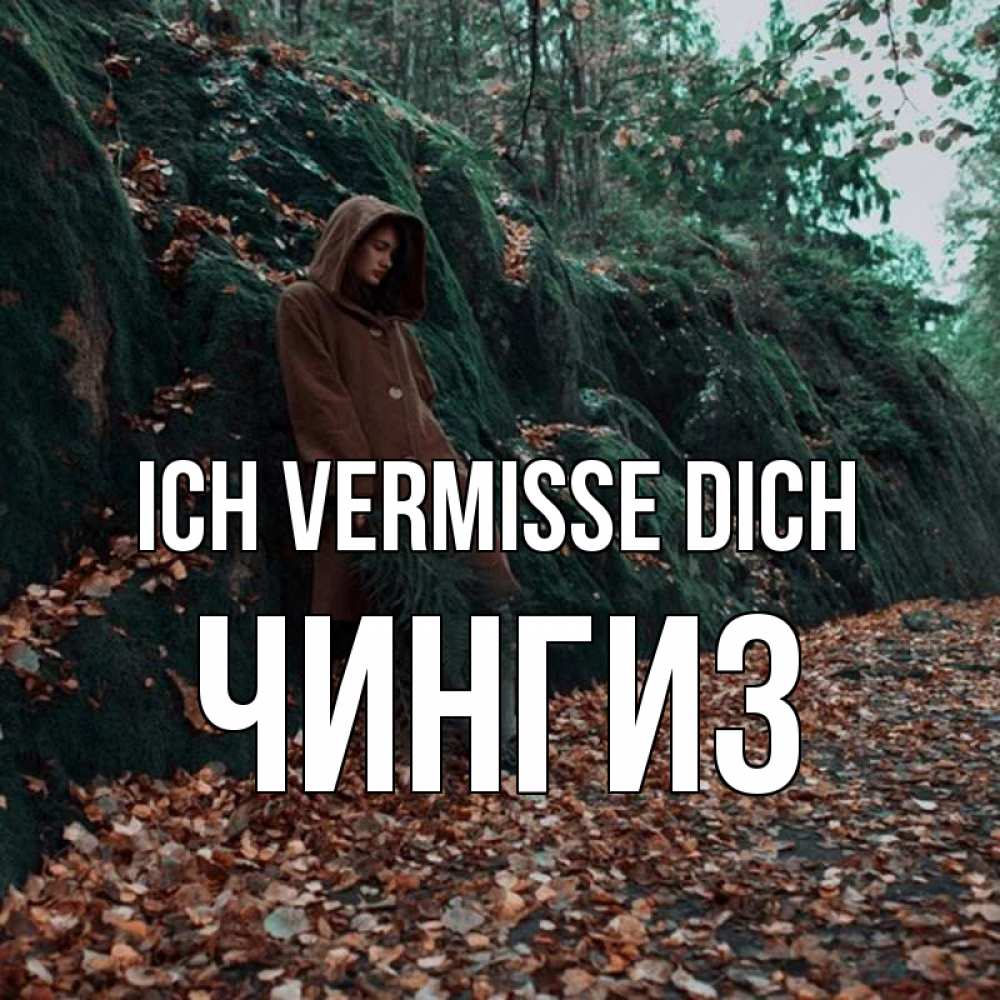 Открытка на каждый день с именем, Чингиз Ich vermisse dich скука 1 Прикольная открытка с пожеланием онлайн скачать бесплатно 