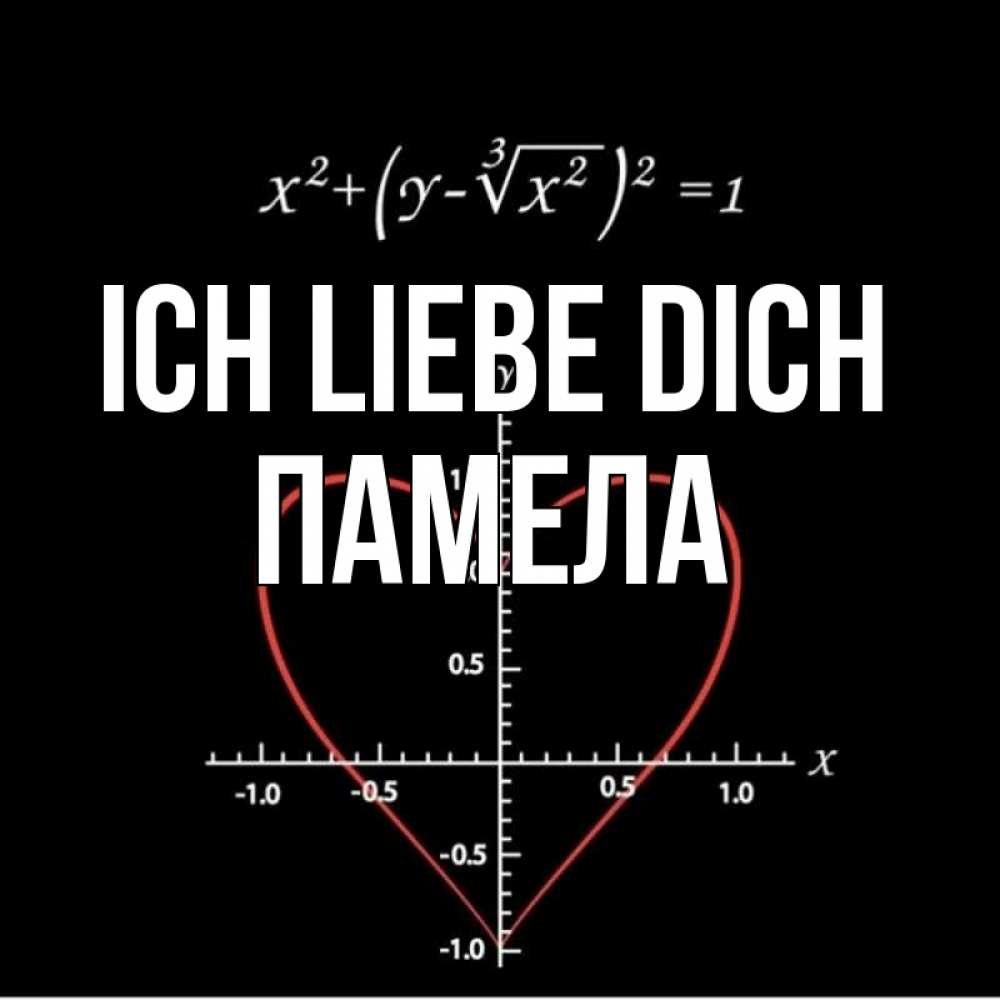 Открытка на каждый день с именем, Памела Ich liebe dich сердечная формула Прикольная открытка с пожеланием онлайн скачать бесплатно 