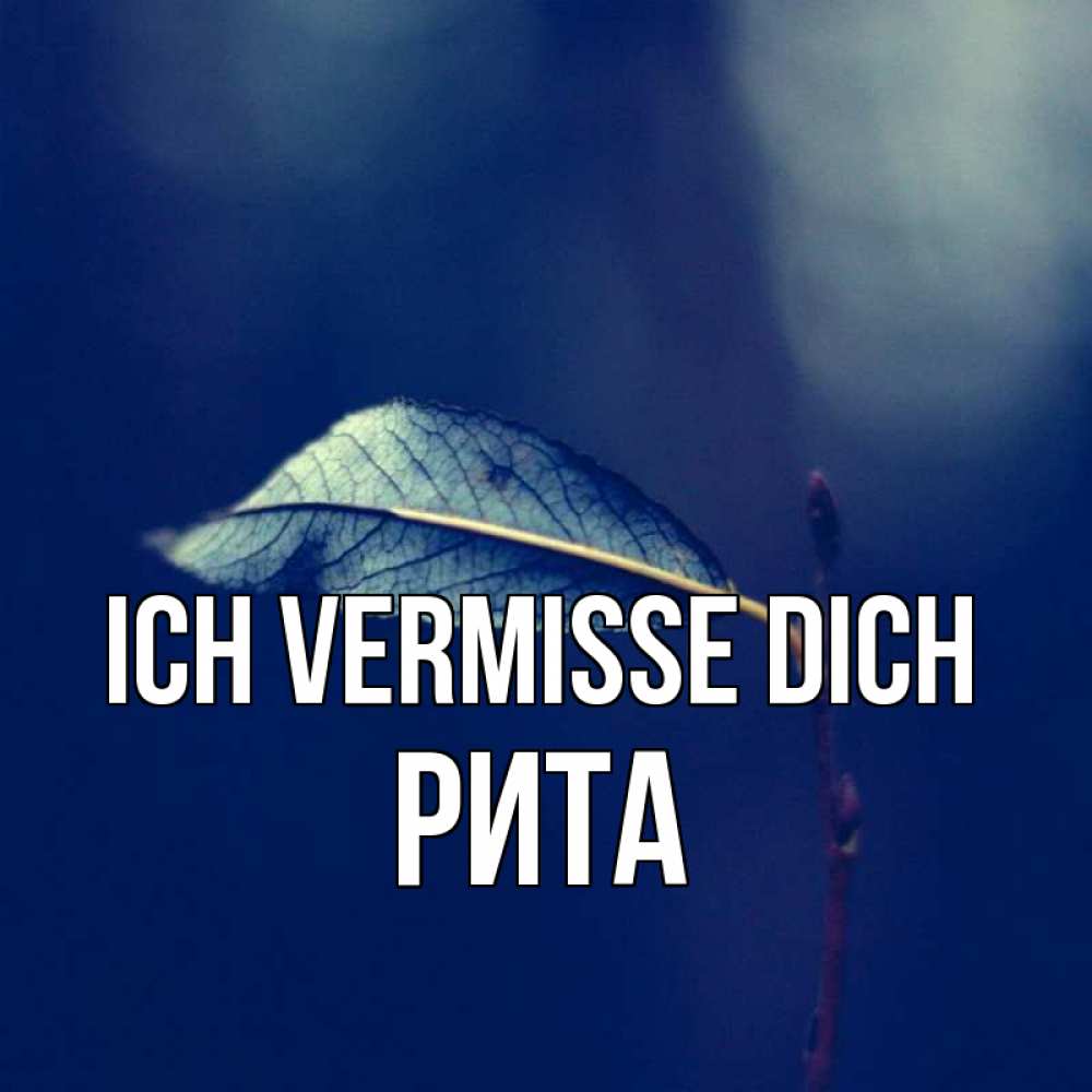 Открытка на каждый день с именем, Рита Ich vermisse dich одна ветка 1 Прикольная открытка с пожеланием онлайн скачать бесплатно 