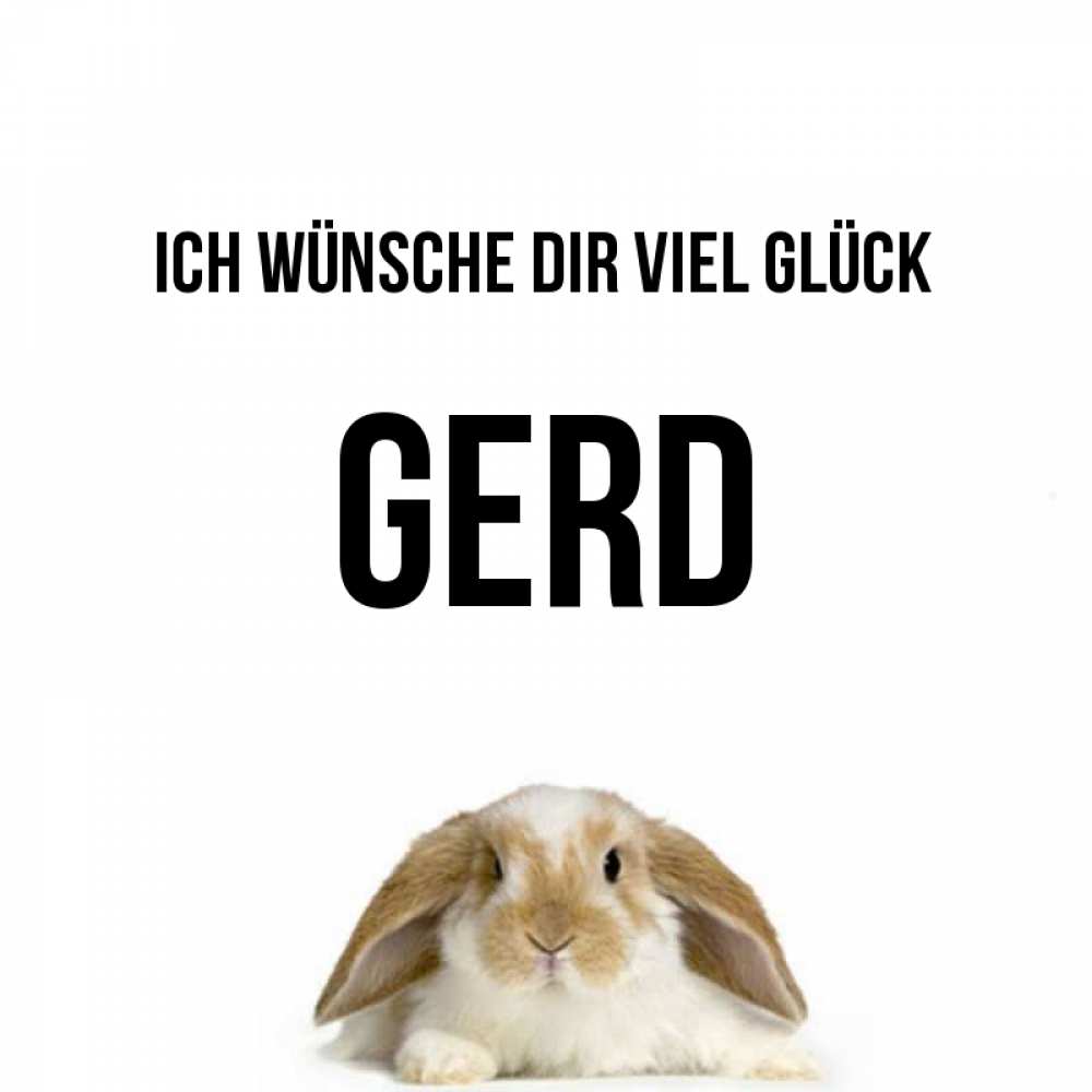 Открытка на каждый день с именем, Gerd Ich wünsche dir viel Glück открытки с произвольным текстом который можно вставить в открытку и создать ее самостоятельно бесплатно онлайн Прикольная открытка с пожеланием онлайн скачать бесплатно 