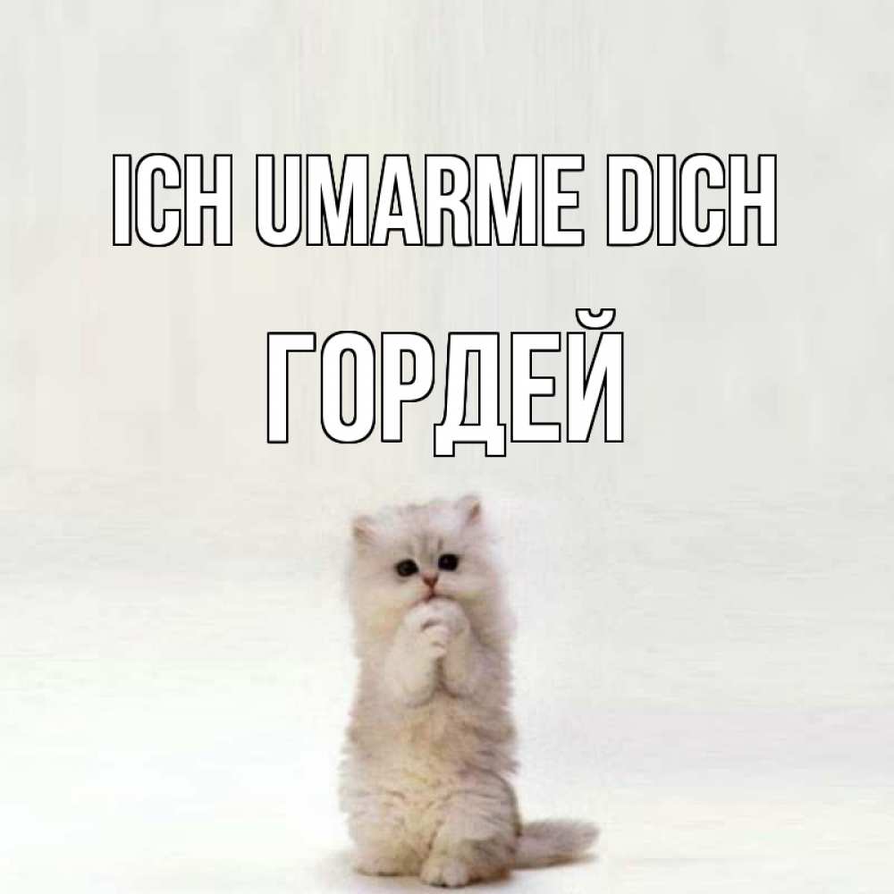 Открытка на каждый день с именем, Гордей Ich umarme dich открытки с креативными подписями Прикольная открытка с пожеланием онлайн скачать бесплатно 