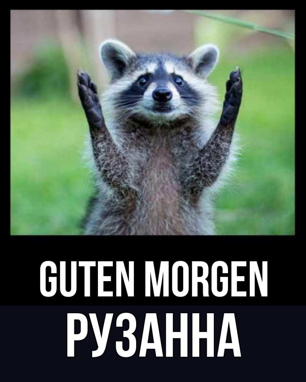 Открытка на каждый день с именем, Рузанна Guten Morgen хорошее настроение утречком Прикольная открытка с пожеланием онлайн скачать бесплатно 