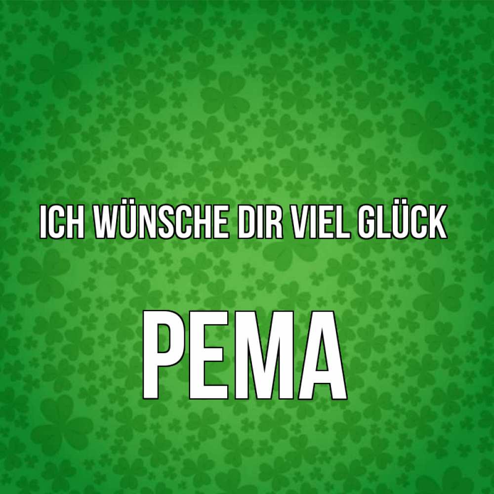 Открытка на каждый день с именем, Рема Ich wünsche dir viel Glück много листочков на удачу Прикольная открытка с пожеланием онлайн скачать бесплатно 