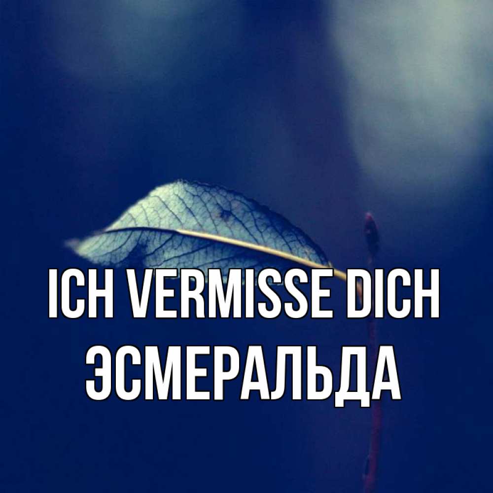 Открытка на каждый день с именем, Эсмеральда Ich vermisse dich одна ветка 1 Прикольная открытка с пожеланием онлайн скачать бесплатно 