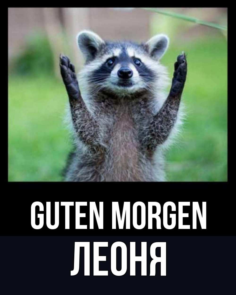 Открытка на каждый день с именем, Леоня Guten Morgen хорошее настроение утречком Прикольная открытка с пожеланием онлайн скачать бесплатно 