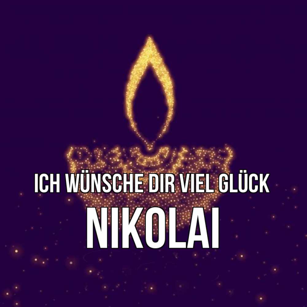Открытка на каждый день с именем, Nikolai Ich wünsche dir viel Glück пусть повезет 2 Прикольная открытка с пожеланием онлайн скачать бесплатно 