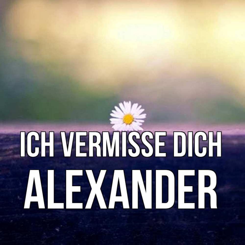 Открытка на каждый день с именем, Alexander Ich vermisse dich приходи в гости Прикольная открытка с пожеланием онлайн скачать бесплатно 