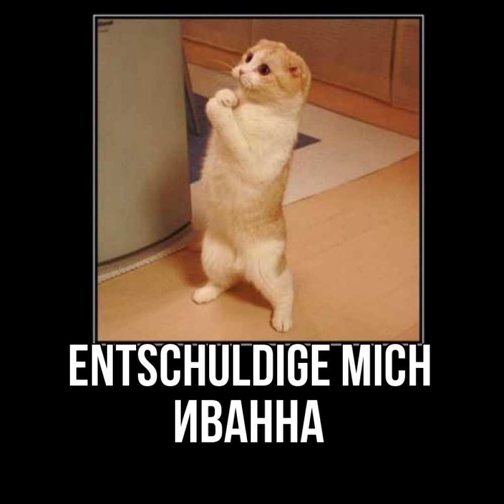 Открытка на каждый день с именем, Иванна Entschuldige mich открытка с милым несчастным котиком просящим прощения Прикольная открытка с пожеланием онлайн скачать бесплатно 