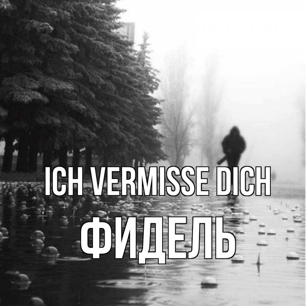 Открытка на каждый день с именем, Фидель Ich vermisse dich приходи Прикольная открытка с пожеланием онлайн скачать бесплатно 