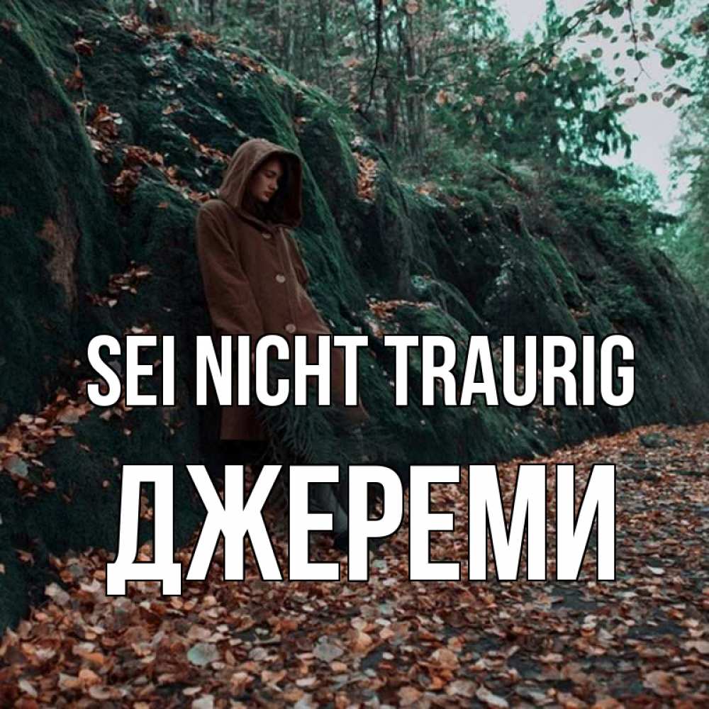 Открытка на каждый день с именем, Джереми Sei nicht traurig осенний лес Прикольная открытка с пожеланием онлайн скачать бесплатно 