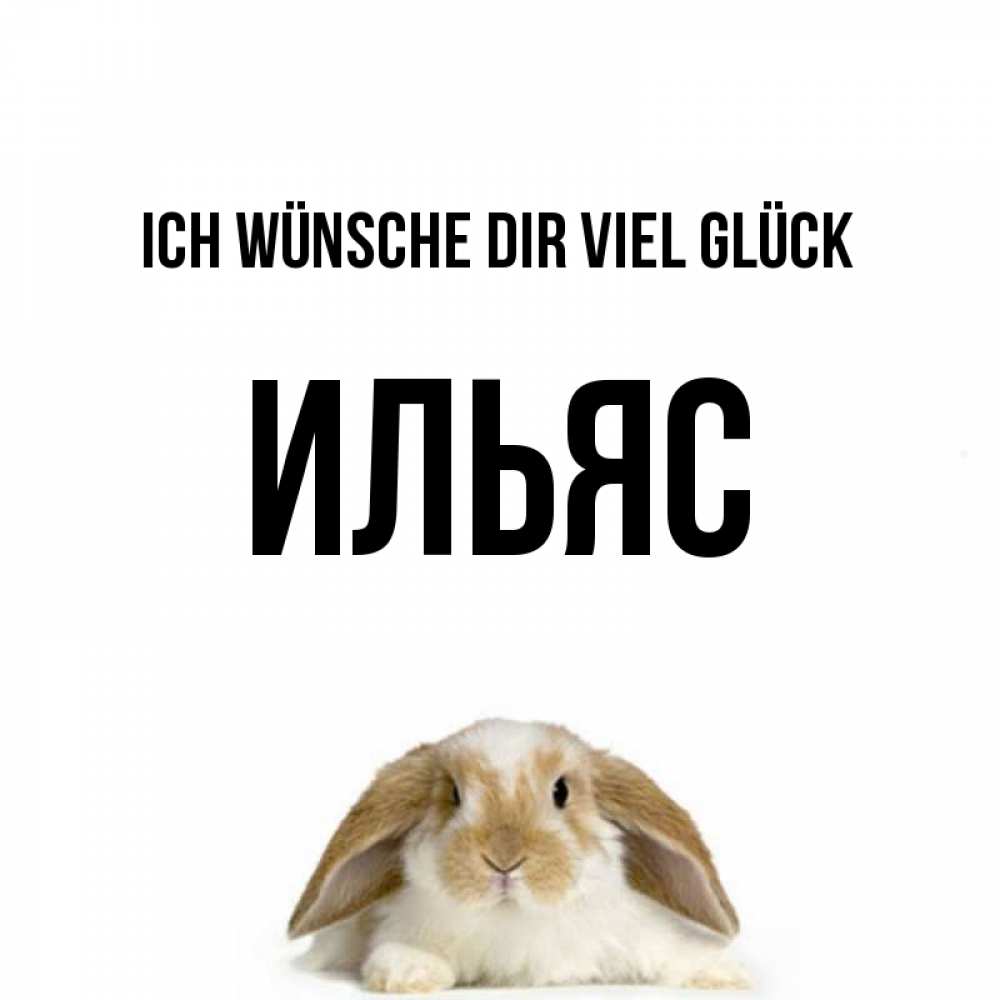 Открытка на каждый день с именем, Ильяс Ich wünsche dir viel Glück открытки с произвольным текстом который можно вставить в открытку и создать ее самостоятельно бесплатно онлайн Прикольная открытка с пожеланием онлайн скачать бесплатно 