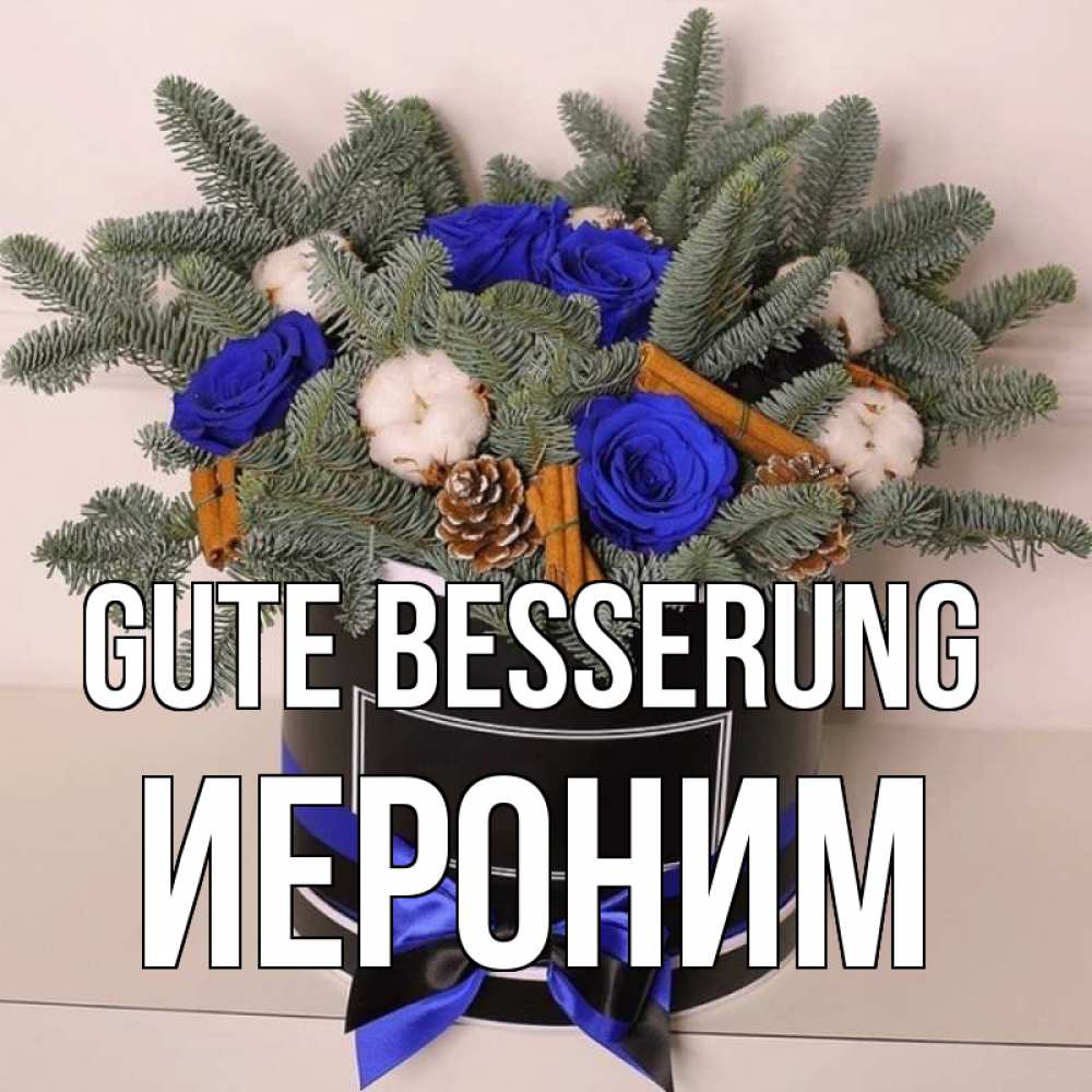 Открытка на каждый день с именем, Иероним Gute Besserung короче кто то загрузил эти шишки Прикольная открытка с пожеланием онлайн скачать бесплатно 