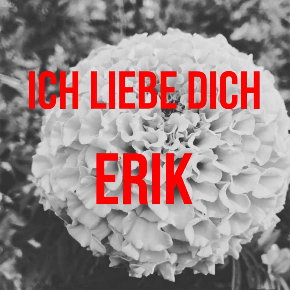 Открытка на каждый день с именем, Erik Ich liebe dich подпись Прикольная открытка с пожеланием онлайн скачать бесплатно 