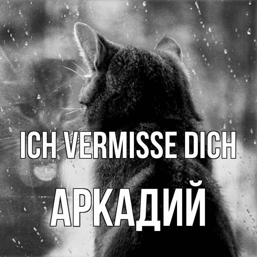 Открытка на каждый день с именем, Аркадий Ich vermisse dich скорее ко мне приходи 1 Прикольная открытка с пожеланием онлайн скачать бесплатно 