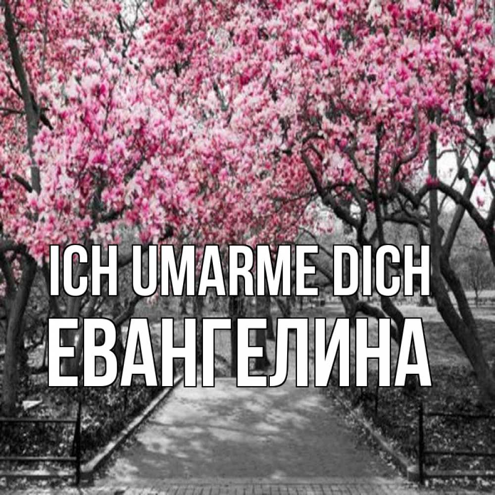 Открытка на каждый день с именем, Евангелина Ich umarme dich обработанное фото Прикольная открытка с пожеланием онлайн скачать бесплатно 