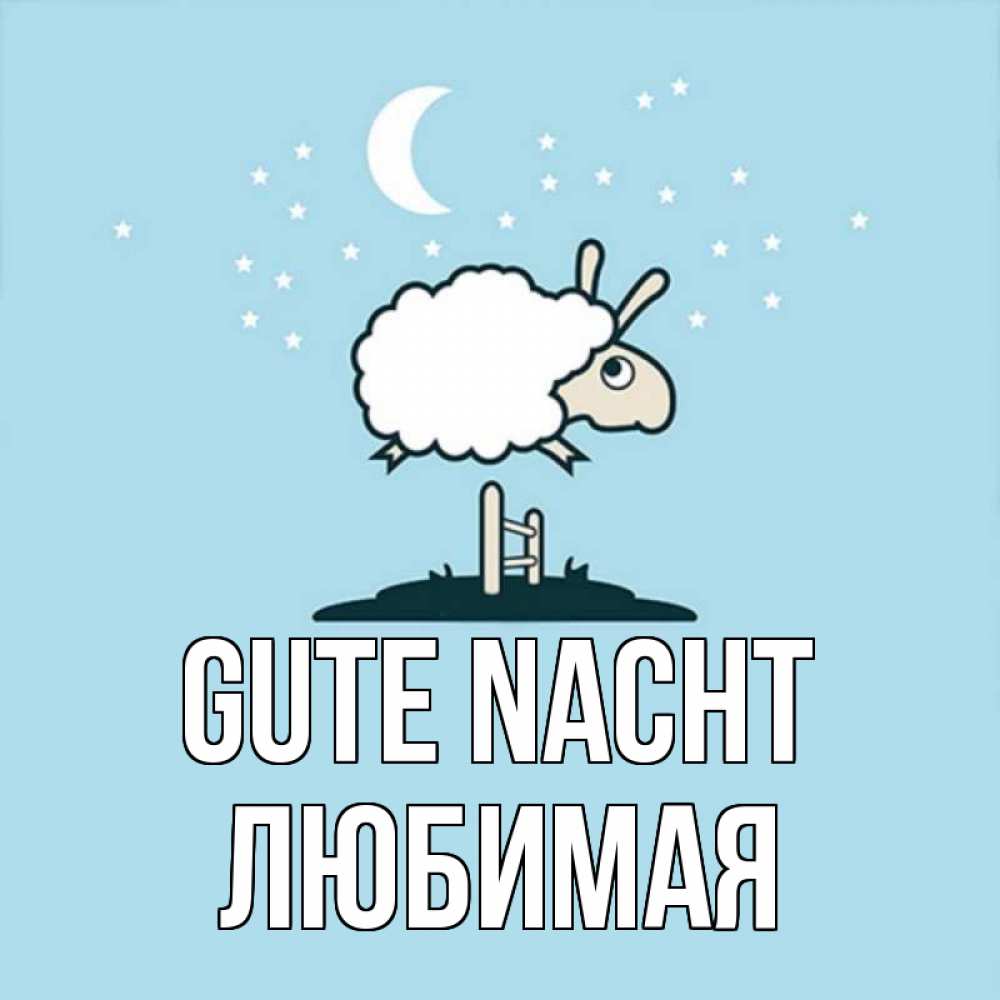 Открытка на каждый день с именем, Любимая Gute Nacht с животными сладких сноведений Прикольная открытка с пожеланием онлайн скачать бесплатно 
