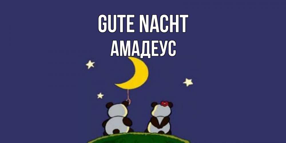 Открытка на каждый день с именем, Амадеус Gute Nacht открытка с пожеланиями хорошо выспаться Прикольная открытка с пожеланием онлайн скачать бесплатно 