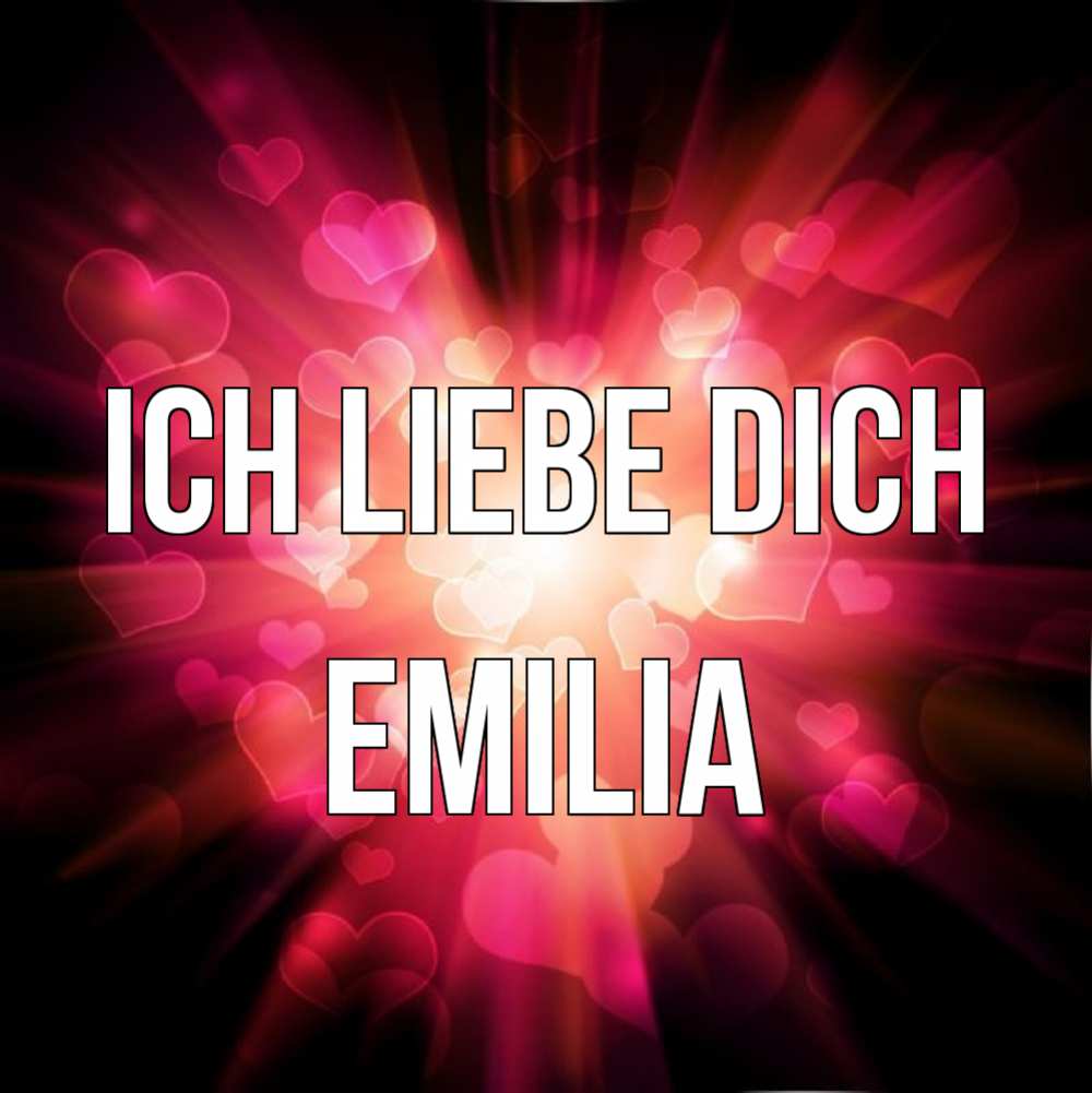 Открытка на каждый день с именем, Emilia Ich liebe dich рамочка 1 Прикольная открытка с пожеланием онлайн скачать бесплатно 