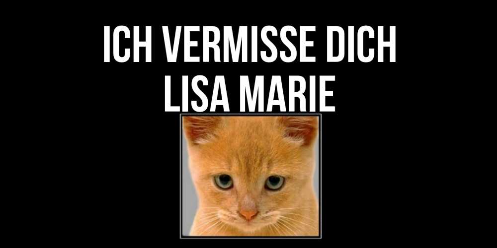 Открытка на каждый день с именем, Lisa-Marie Ich vermisse dich открытки рыжий котенок скучает по тебе Прикольная открытка с пожеланием онлайн скачать бесплатно 