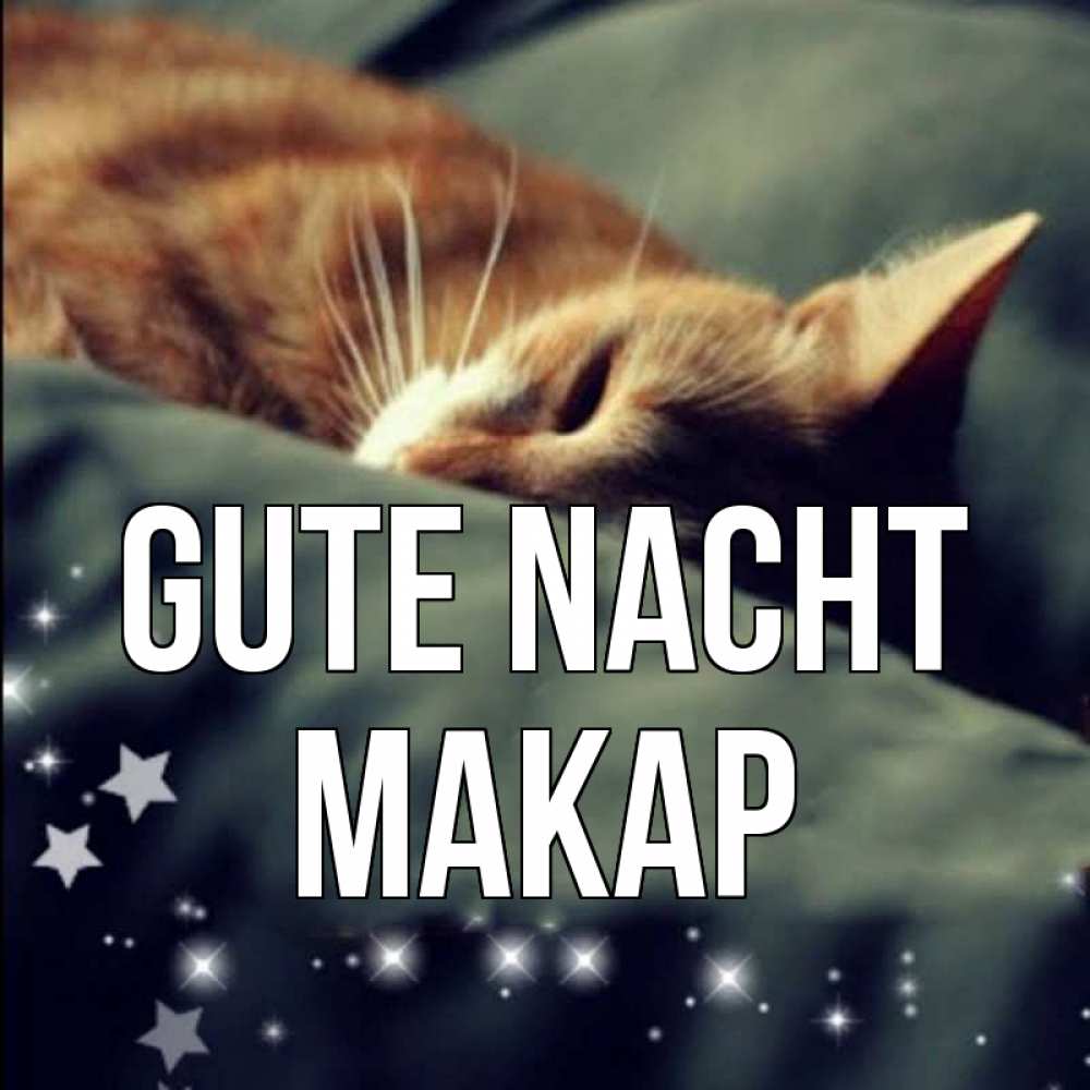 Открытка на каждый день с именем, Макар Gute Nacht кроватка Прикольная открытка с пожеланием онлайн скачать бесплатно 