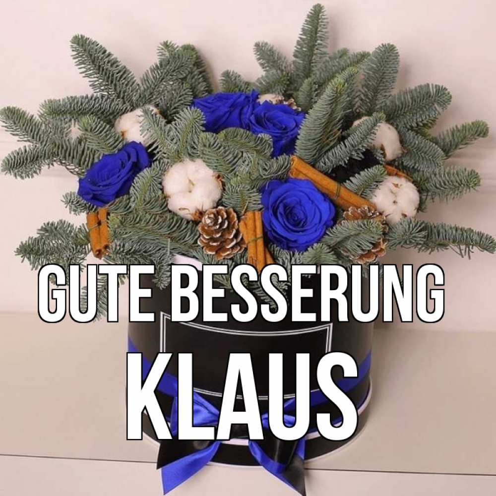 Открытка на каждый день с именем, Klaus Gute Besserung короче кто то загрузил эти шишки Прикольная открытка с пожеланием онлайн скачать бесплатно 