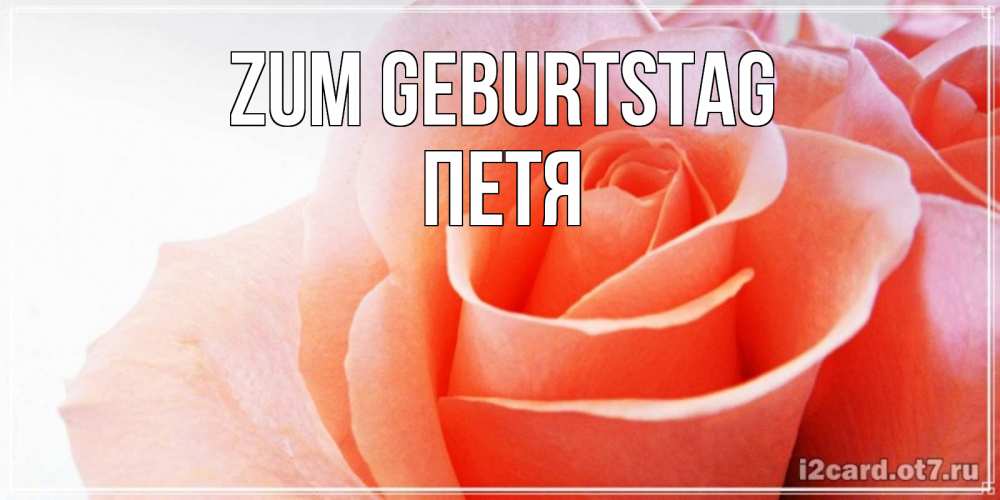 Открытка на каждый день с именем, Петя Zum Geburtstag розы для поздравления с днем рождения Прикольная открытка с пожеланием онлайн скачать бесплатно 