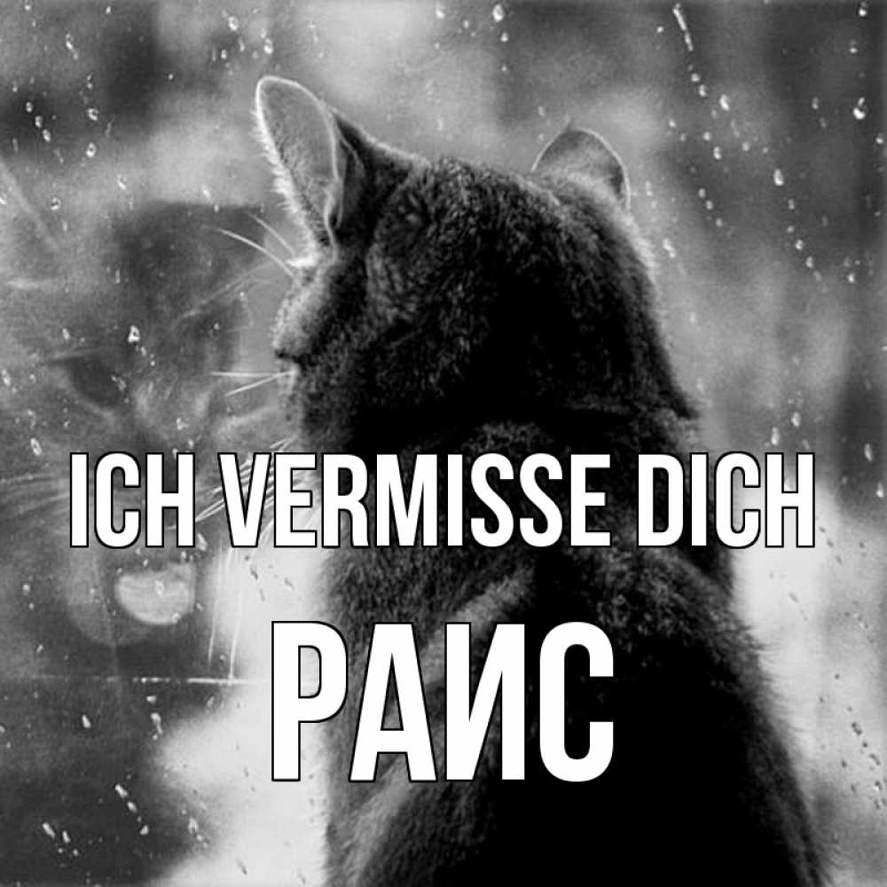 Открытка на каждый день с именем, Раис Ich vermisse dich скорее ко мне приходи 1 Прикольная открытка с пожеланием онлайн скачать бесплатно 