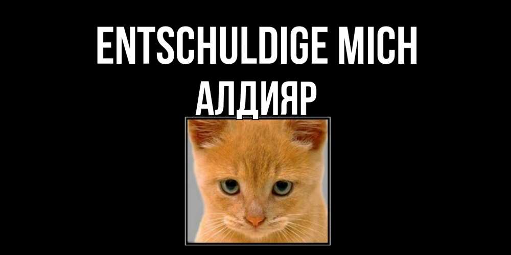 Открытка на каждый день с именем, Алдияр Entschuldige mich рыжий грустный кот просит прощения Прикольная открытка с пожеланием онлайн скачать бесплатно 