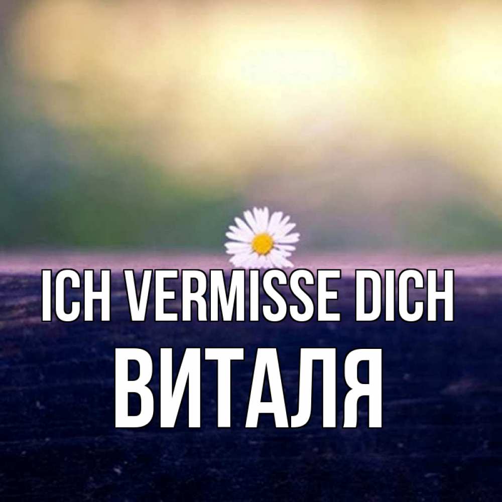 Открытка на каждый день с именем, Виталя Ich vermisse dich приходи в гости Прикольная открытка с пожеланием онлайн скачать бесплатно 