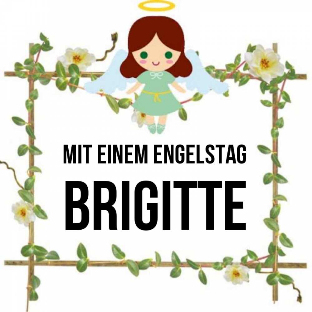 Картинка Mit einem Engelstag, Brigitte
