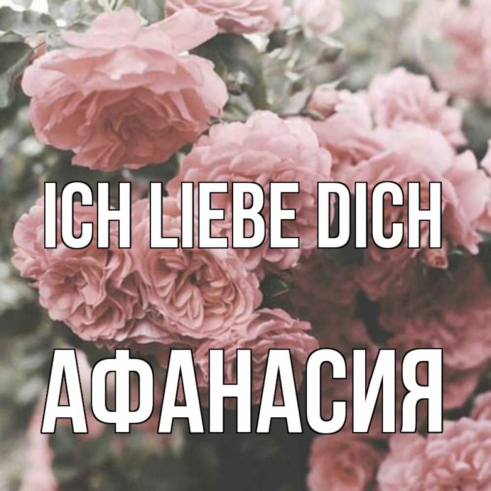 Открытка на каждый день с именем, Афанасия Ich liebe dich розы 3 Прикольная открытка с пожеланием онлайн скачать бесплатно 