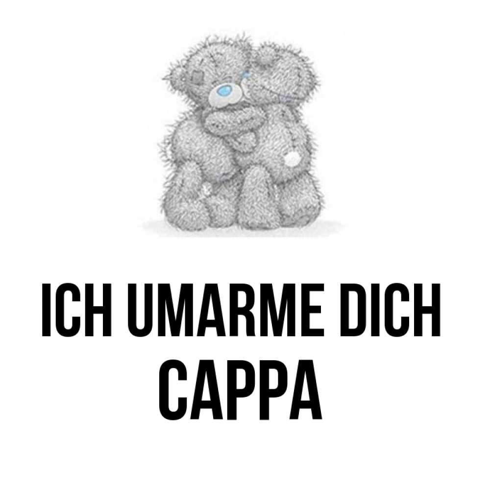 Открытка на каждый день с именем, Сарра Ich umarme dich два теддика Прикольная открытка с пожеланием онлайн скачать бесплатно 