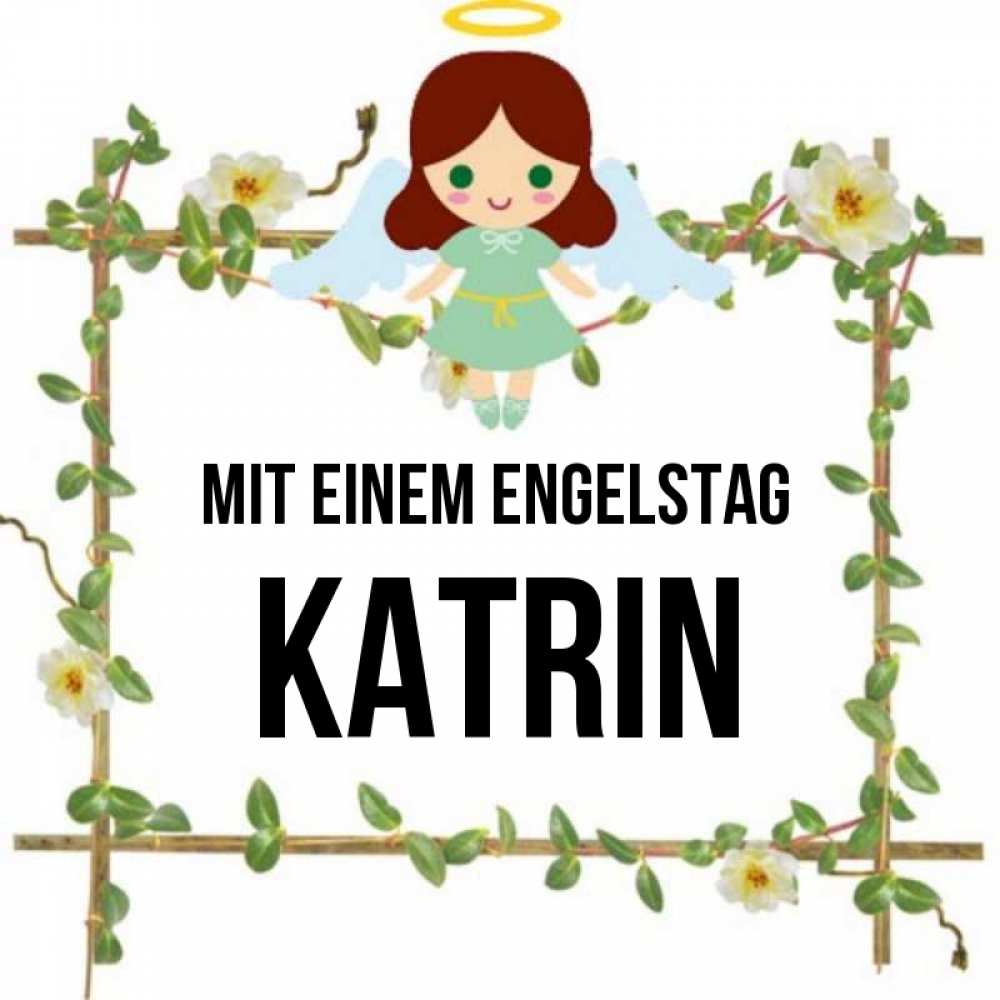 Картинка Mit einem Engelstag, Katrin