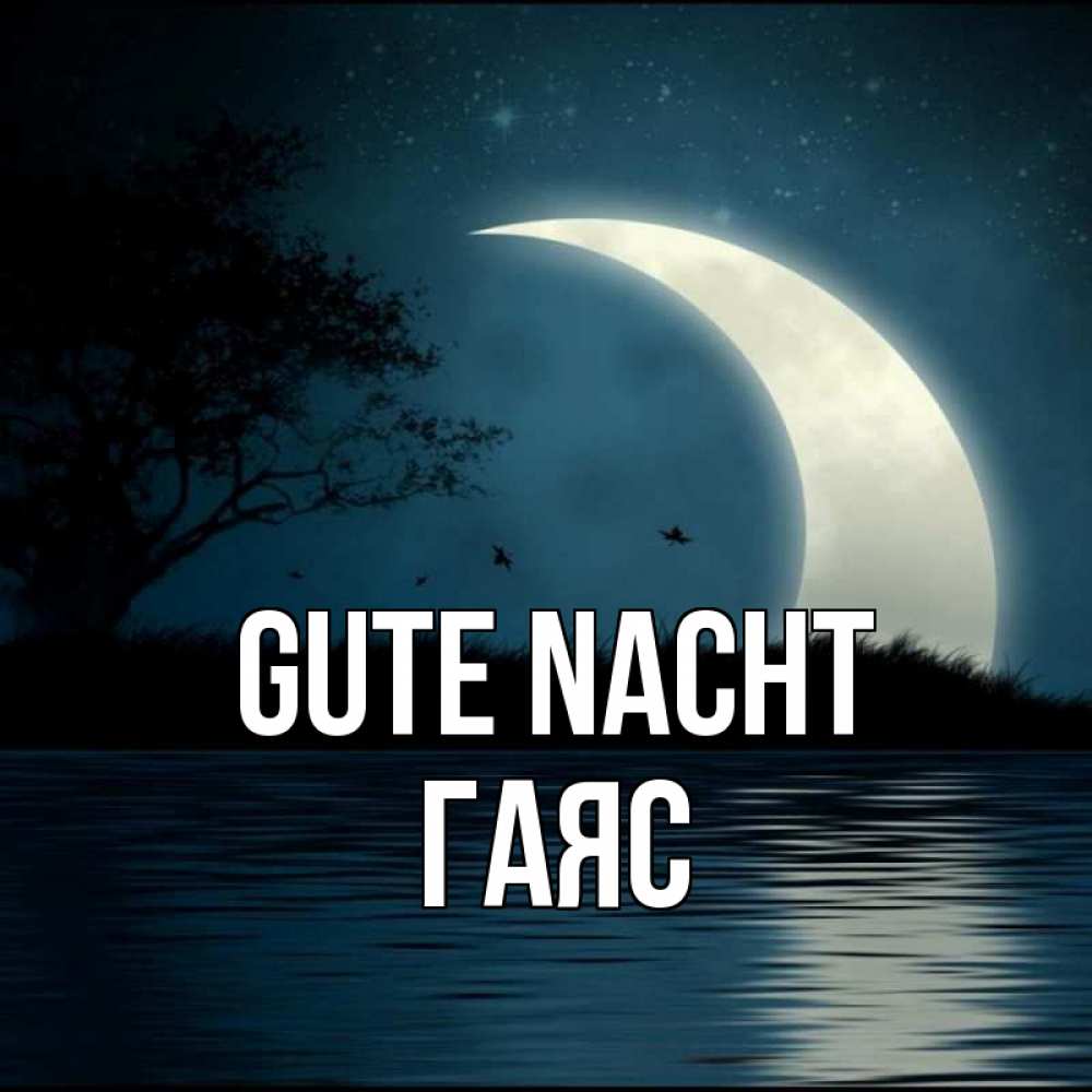 Открытка на каждый день с именем, Гаяс Gute Nacht вода Прикольная открытка с пожеланием онлайн скачать бесплатно 