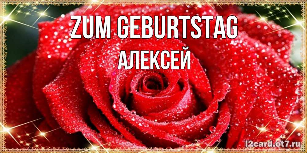 Открытка на каждый день с именем, Алексей Zum Geburtstag роса и роза. открытка с красивой розой Прикольная открытка с пожеланием онлайн скачать бесплатно 