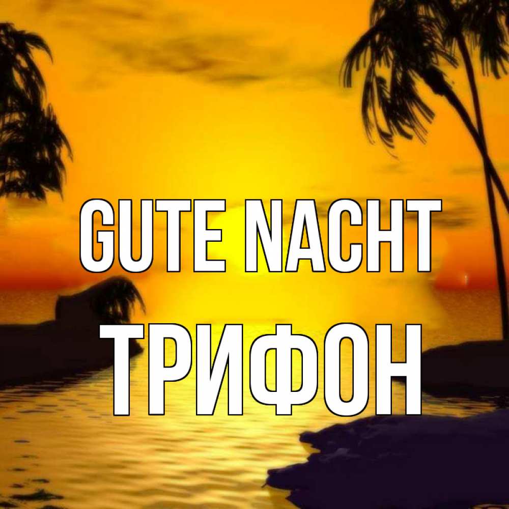 Открытка на каждый день с именем, Трифон Gute Nacht остров Прикольная открытка с пожеланием онлайн скачать бесплатно 