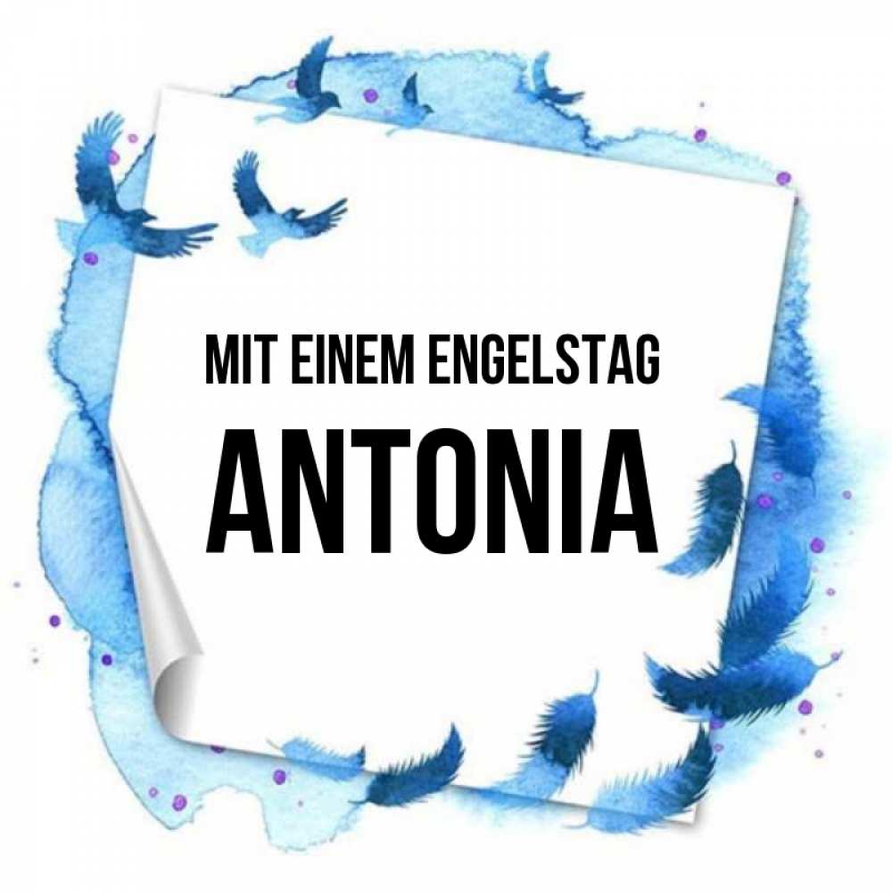 Картинка Mit einem Engelstag, Antonia