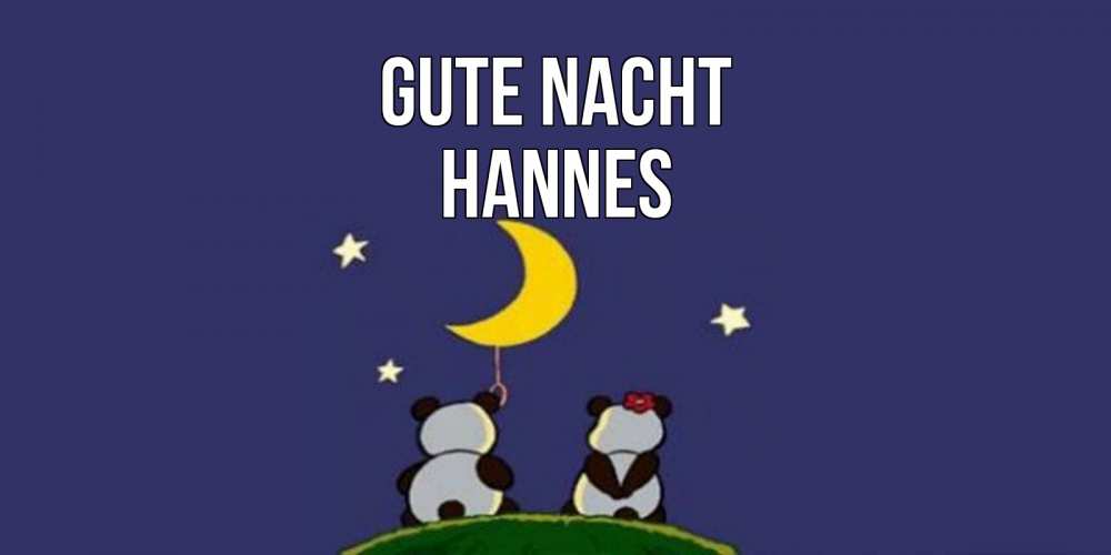 Открытка на каждый день с именем, Hannes Gute Nacht открытка с пожеланиями хорошо выспаться Прикольная открытка с пожеланием онлайн скачать бесплатно 