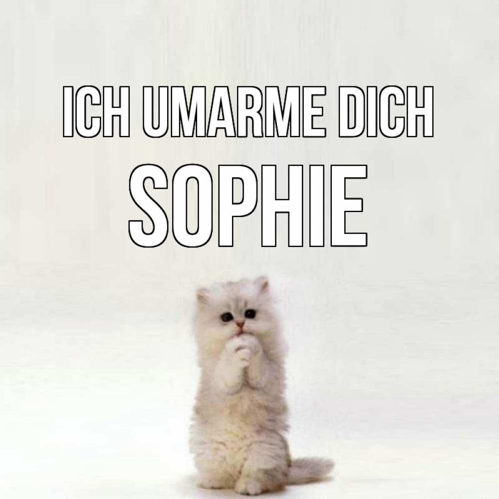Открытка на каждый день с именем, Sophie Ich umarme dich открытки с креативными подписями Прикольная открытка с пожеланием онлайн скачать бесплатно 