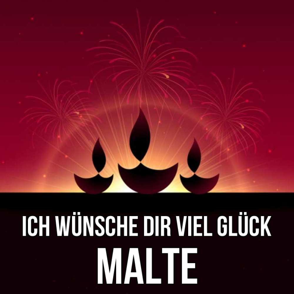 Открытка на каждый день с именем, Malte Ich wünsche dir viel Glück праздник Прикольная открытка с пожеланием онлайн скачать бесплатно 