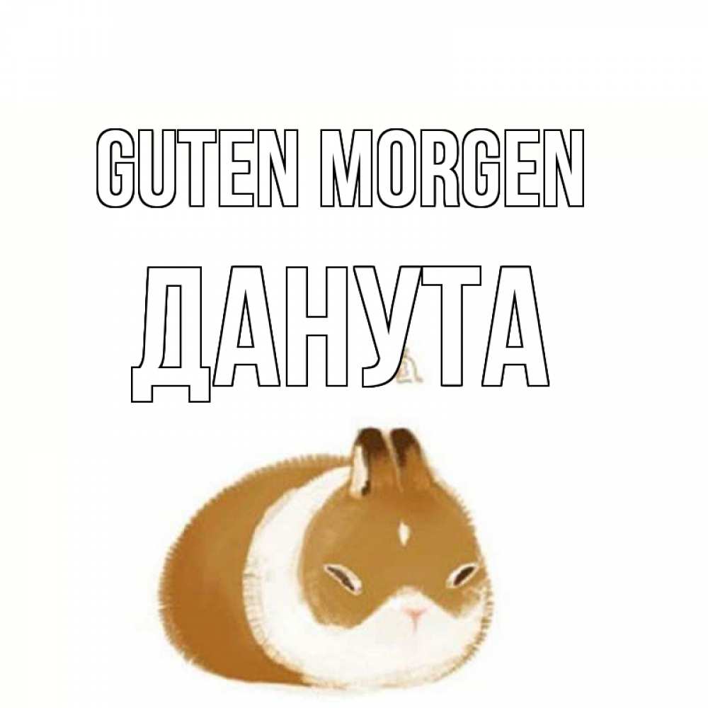 Открытка на каждый день с именем, Данута Guten Morgen хорошего утречка Прикольная открытка с пожеланием онлайн скачать бесплатно 