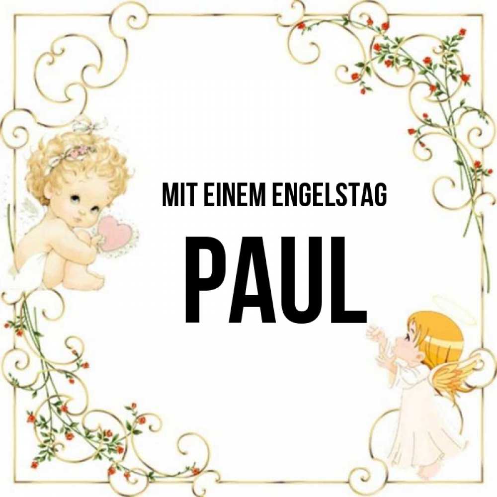 Картинка Mit einem Engelstag, Paul
