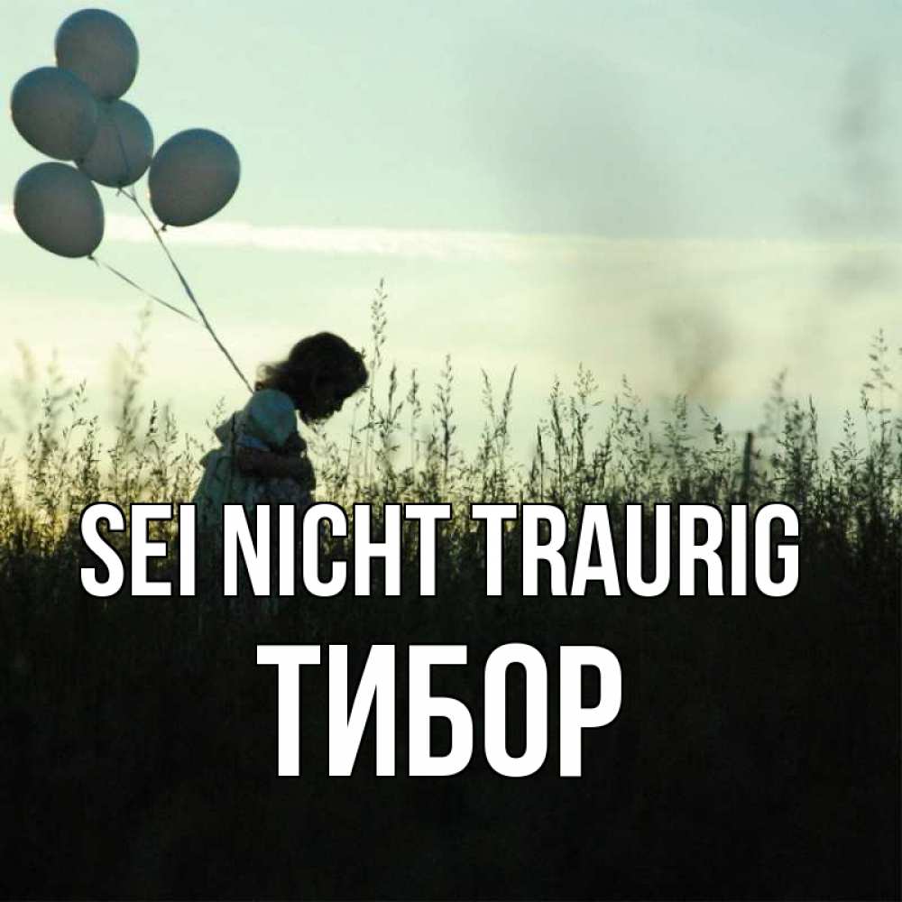 Открытка на каждый день с именем, Тибор Sei nicht traurig ребенок Прикольная открытка с пожеланием онлайн скачать бесплатно 