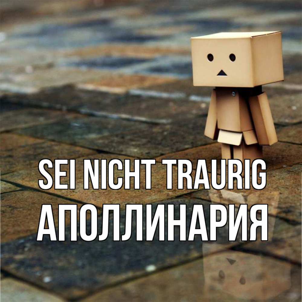 Открытка на каждый день с именем, Аполлинария Sei nicht traurig Стив Прикольная открытка с пожеланием онлайн скачать бесплатно 