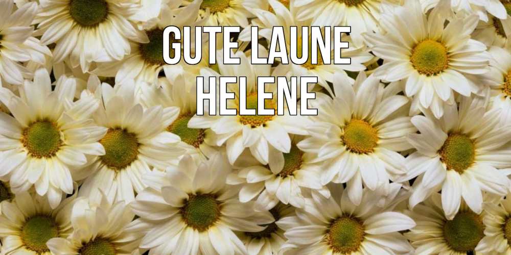 Открытка на каждый день с именем, Helene Gute Laune крупные ромашки Прикольная открытка с пожеланием онлайн скачать бесплатно 