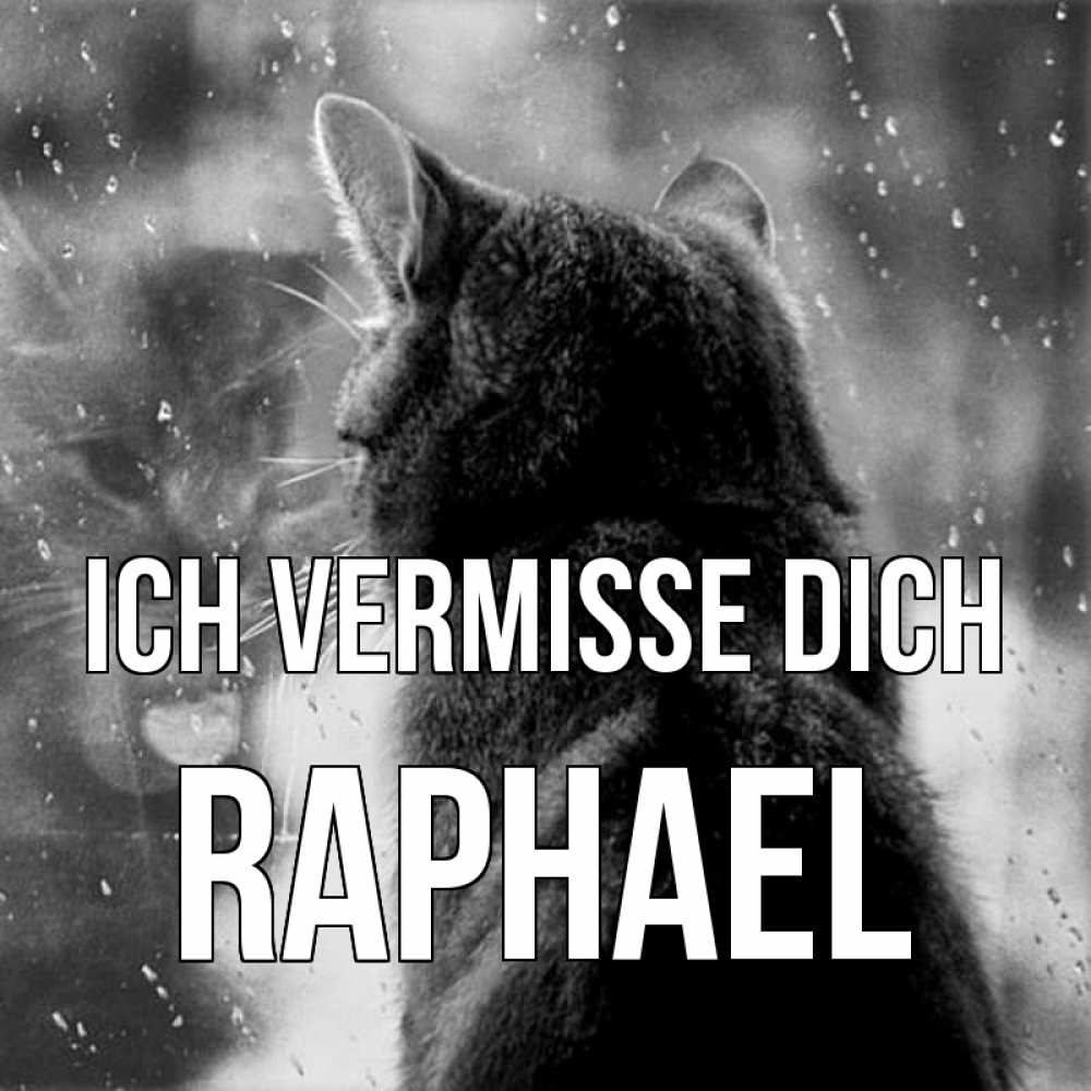 Открытка на каждый день с именем, Raphael Ich vermisse dich скорее ко мне приходи 1 Прикольная открытка с пожеланием онлайн скачать бесплатно 