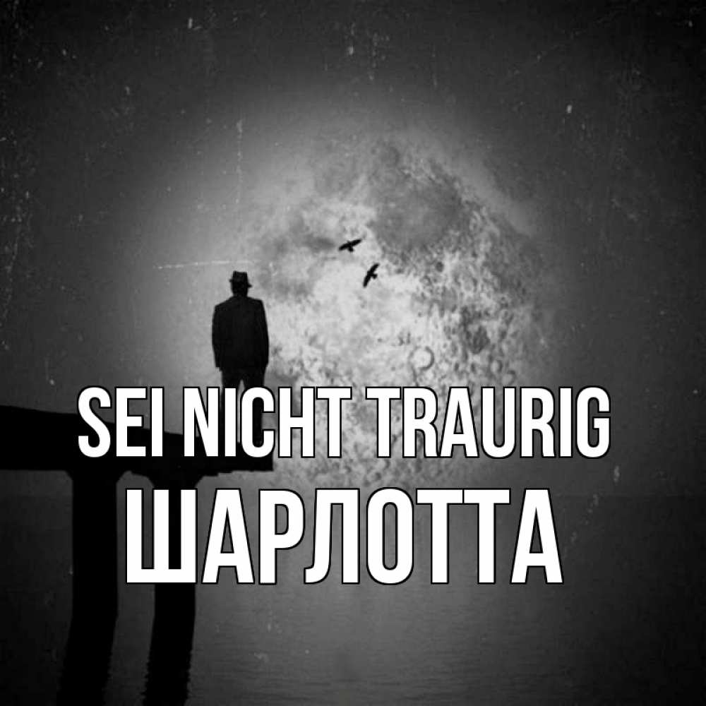 Открытка на каждый день с именем, Шарлотта Sei nicht traurig мужчина на мосту Прикольная открытка с пожеланием онлайн скачать бесплатно 