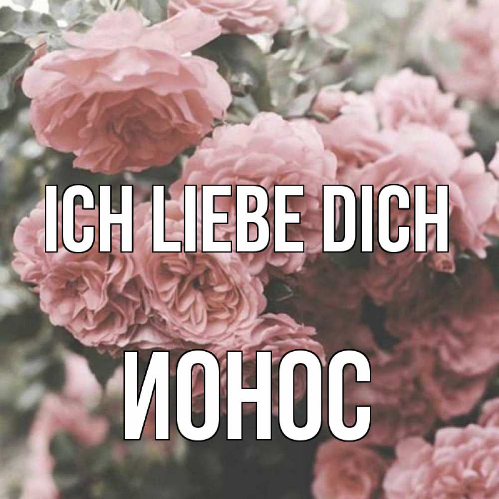 Открытка на каждый день с именем, Ионос Ich liebe dich розы 3 Прикольная открытка с пожеланием онлайн скачать бесплатно 