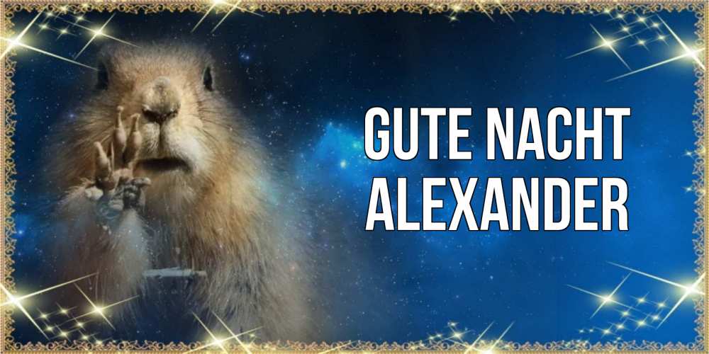 Открытка на каждый день с именем, Alexander Gute Nacht спокойной ночи сладких снов Прикольная открытка с пожеланием онлайн скачать бесплатно 