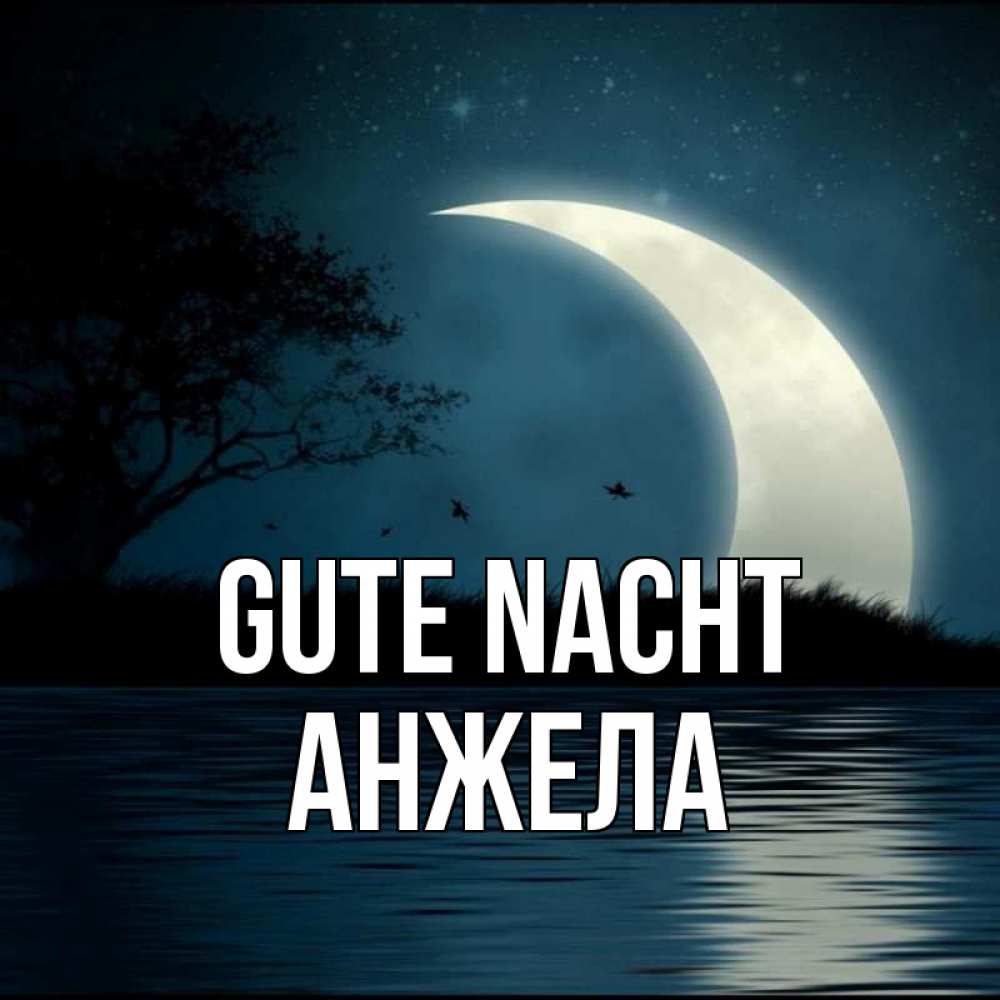 Открытка на каждый день с именем, Анжела Gute Nacht вода Прикольная открытка с пожеланием онлайн скачать бесплатно 